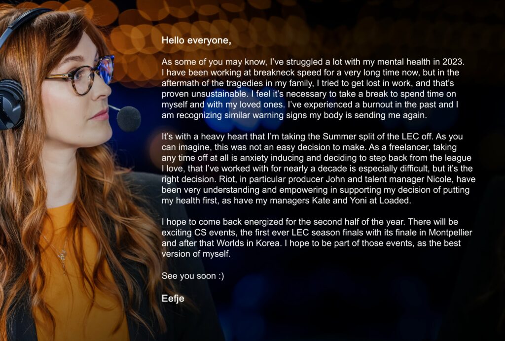 LoL host Sjokz announces a break from entire LEC Summer 2023 2 sjokz break